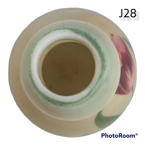 Westmoreland Glas Vase handbemalt Blume Floral Opal Antik - Bild 5 von 6