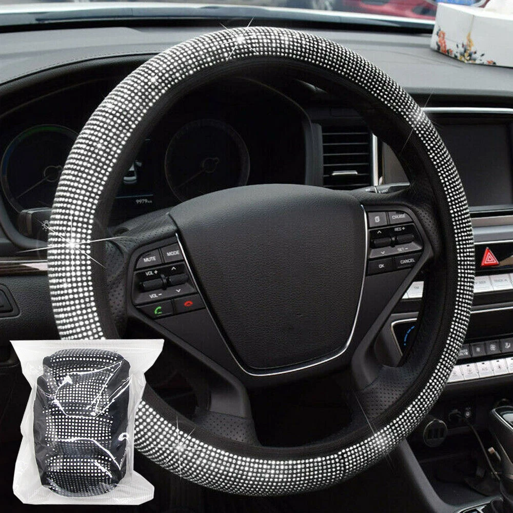Jeweled steering wheel cover outlet