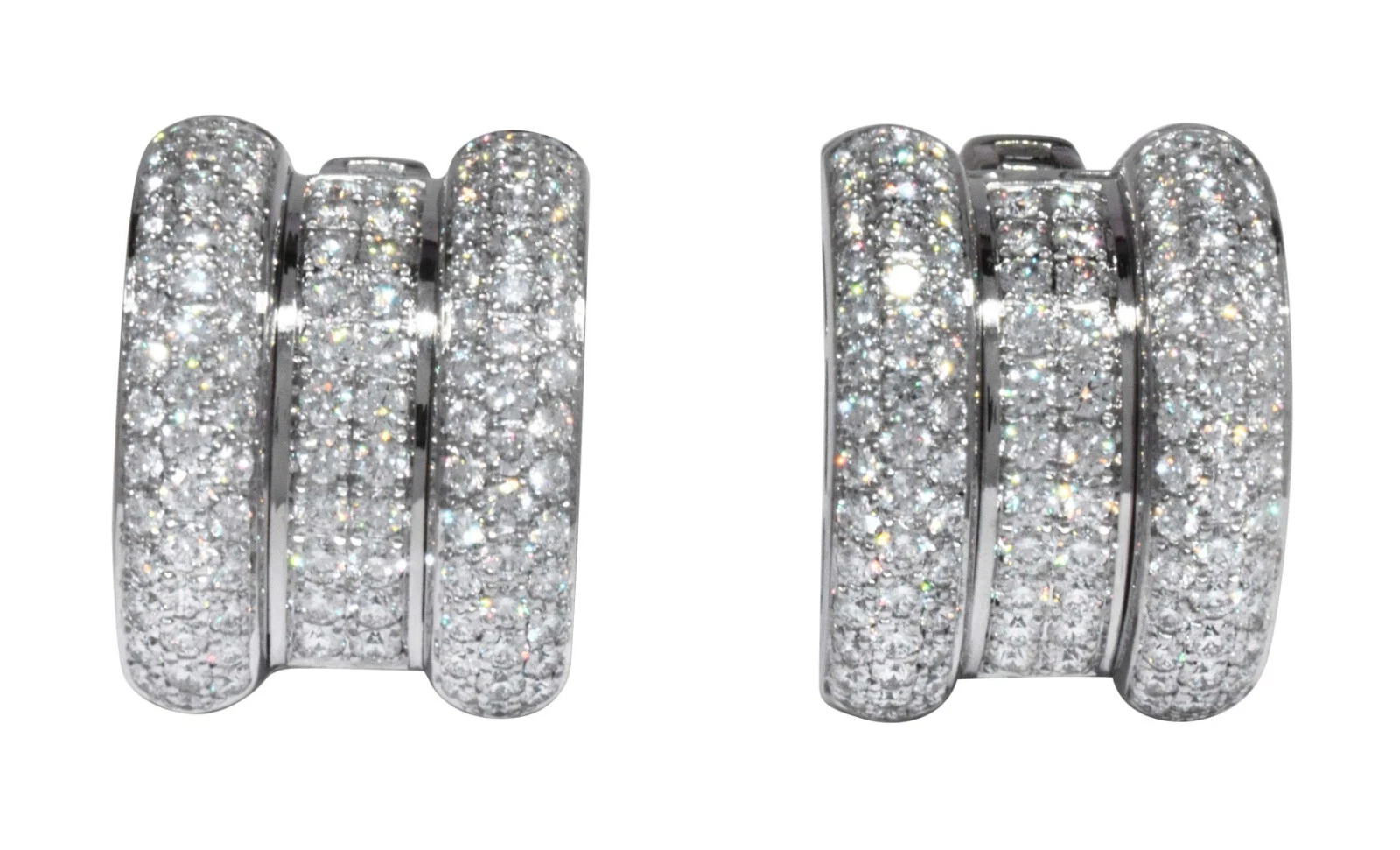 Chopard — Chopard La Strada 18k White Gold Pave Diamond Ladies Earrings 84/6478