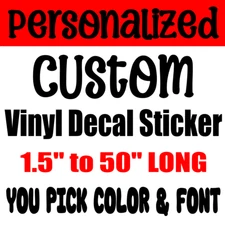 Custom Personalized Vinyl Decal Sticker Lettering Name Car Window Tumbler Text