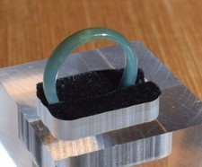 Video Certified Green Natural A Jadeite Jade Round Circle Ring NO. 8.5  415126