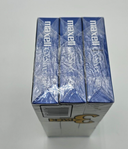 3 Pack Sealed Maxell T120GX Silver High Quality VHS Video Tapes Blank Tapes NEW - Picture 6 of 6