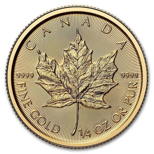 2025 Canadian Gold Maple Leaf 1/4 oz — photo from the most recent tracked eBay sale