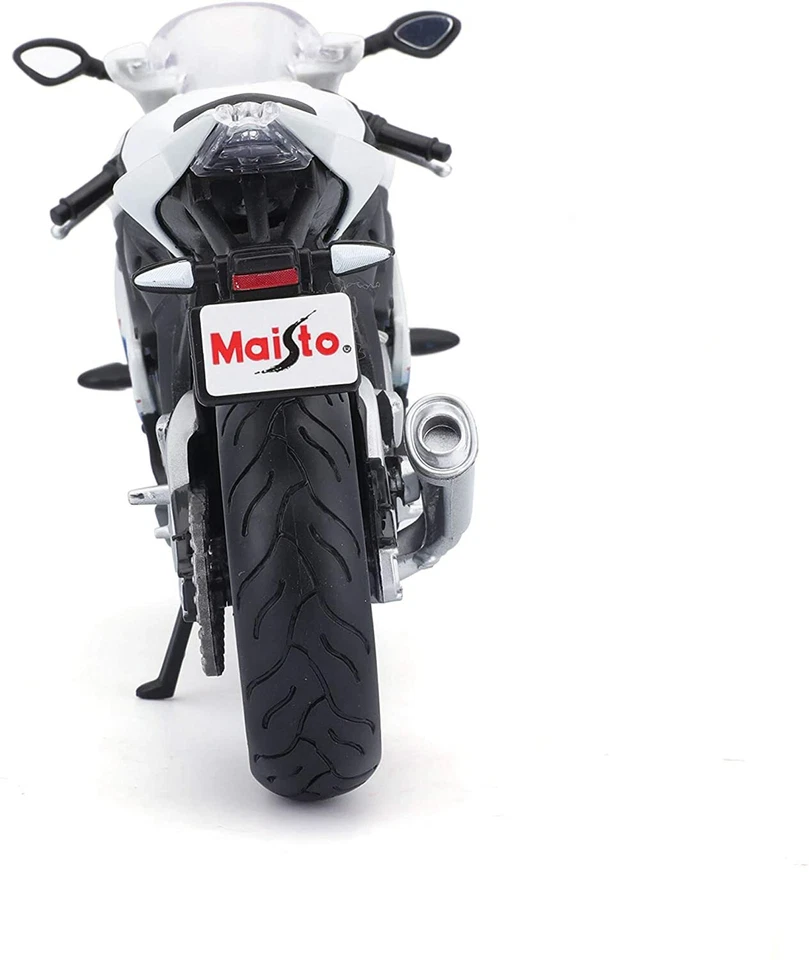 Maisto - Modellmotorrad BMW S 1000 RR (weiß-blau, Maßstab 1:12) Modell Miniatur - Bild 3 von 4