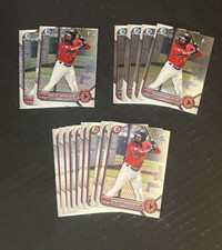 (14) JUNIOR SANQUINTIN 2022 BOWMAN ROOKIE LOT (2 MOJO 4 CHROME 8 DRAFT) GUARDIAN