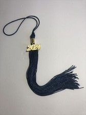 Navy Color Graduation Tassel With Gold Date Drop 2024 NEW