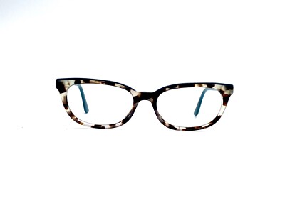 Prada Brown Tortoise Cat Eye Blue Temple Glasses Italy VPR13V 475