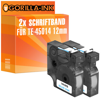2x Schriftband für Dymo 45014 LabelManager 300 350 350D 360D 400 420P 450 450D