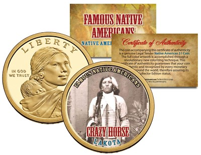 #ad #ad CRAZY HORSE Famous Native American Series Sacagawea Dollar Coin LAKOTA Indians $14.95