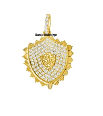 Beautiful Shield Diamond 925 Sterling Silver Charm Pendant,Handmade Jewelry,Gift