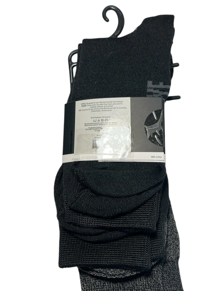Calcetines Frye Mujer 5-10 Crew 3 Pares Supersuaves Ajuste Cómodo Pierna 2 Negro 1 Gris Foto 2 de 4