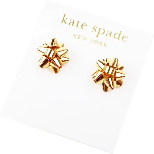14 kt Gold ✦ Kate Spade NY ✦ Bourgeois Bow Earrings Gift Box BIRTHDAY! AUTHENTIC - Image 3 of 4