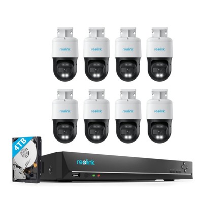 REOLINK 4K PTZ Überwachungskamera Aussen Set Auto Tracking 8X RLC-830A 4TB NVR