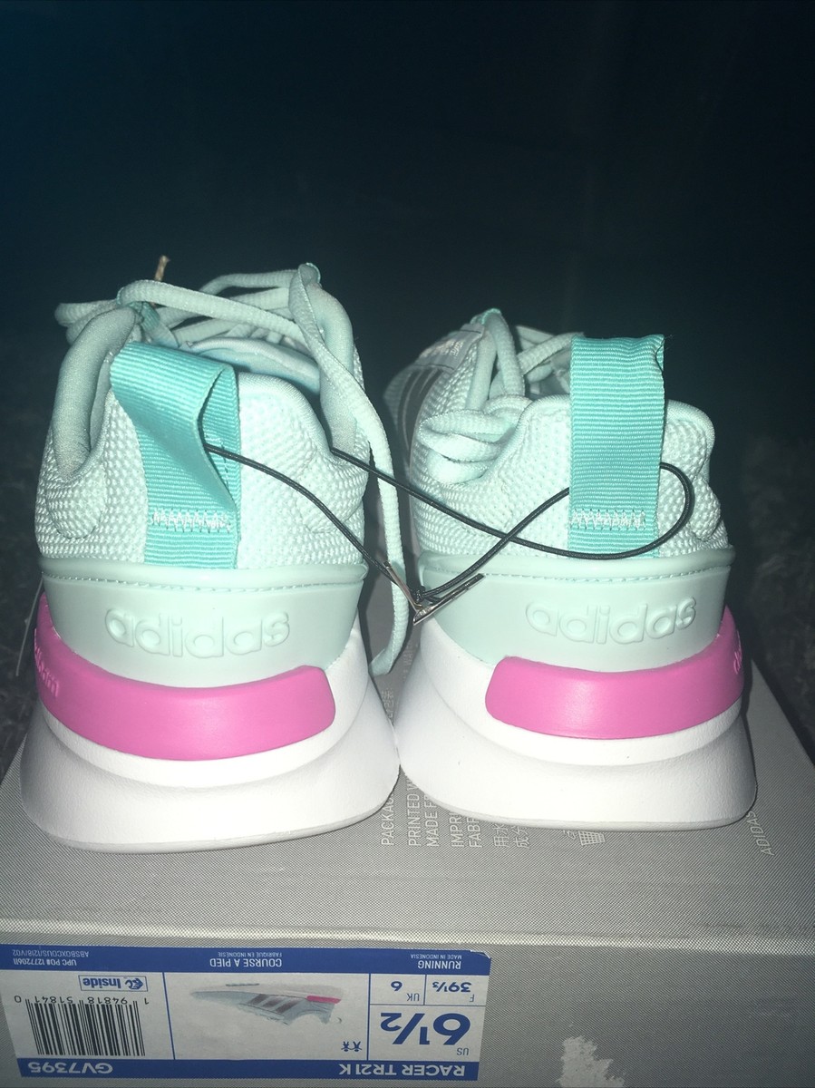 New Adidas Racer TR21 Running Shoe, Halo Mint/Silver  display picture 1