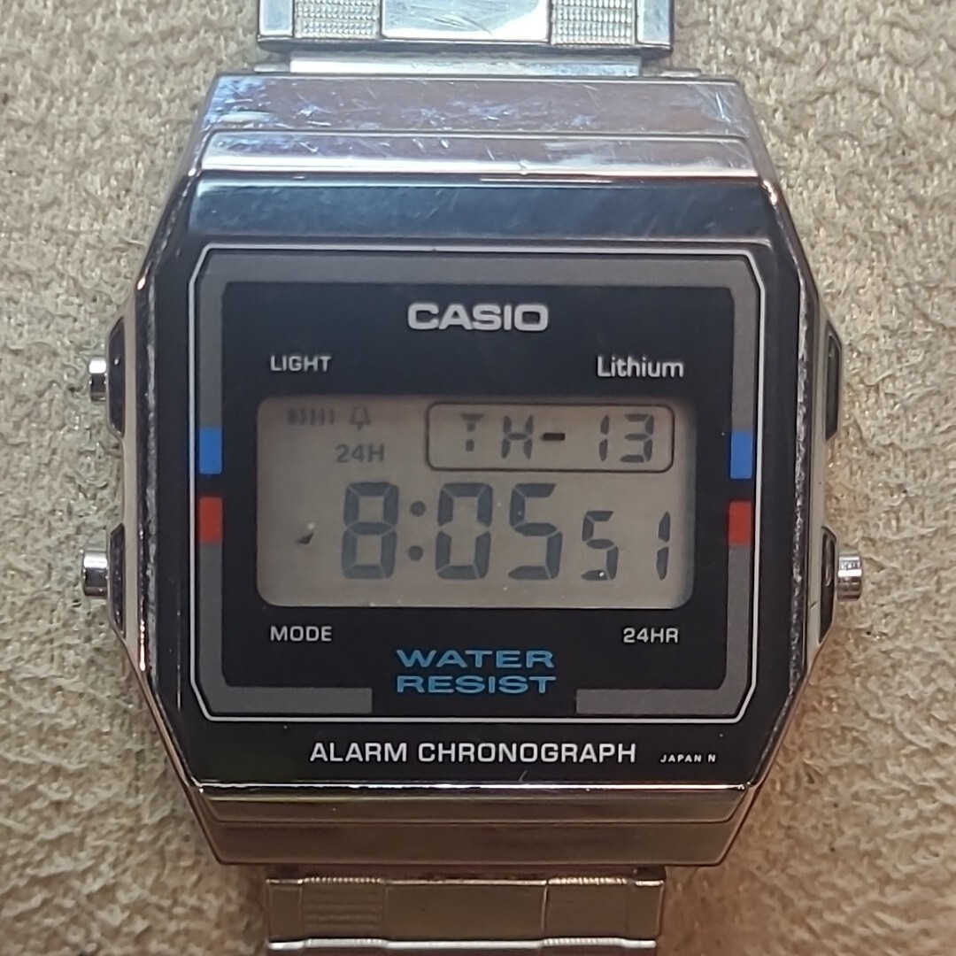 Vintage Casio A-156W Module 596 Alarm Chrono Alarm Japan U