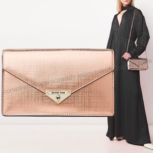 rose gold envelope clutch