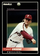 1992 Pinnacle #155 Tommy Greene Philadelphia Phillies