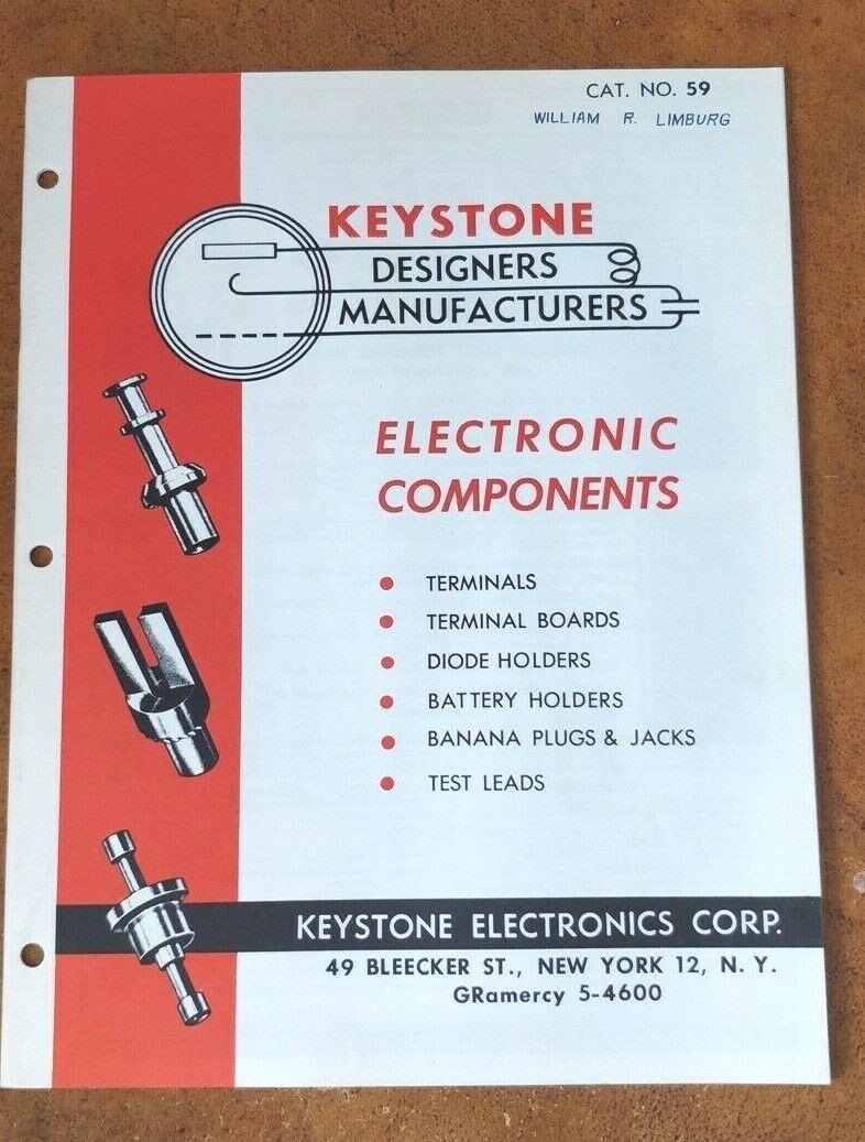 1950's Keystone Electric Corp ~ Catalog ~ Electric components