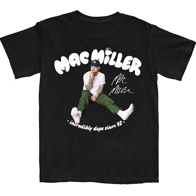 Mac Miller Signature Heavy S-5XL Black Short Sleeve Unisex Tee Shirt