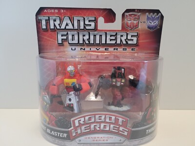Transformers Universe Robot Heroes G1 2 pack Autobot Blaster & Thrust