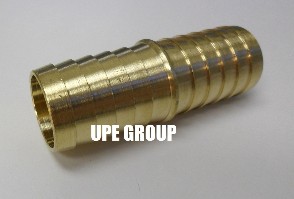 Brass Barb Union Splicer Connector - 1/2 X 1/2 Inch Barbed Mender Hose Fitting, 5-Piece Set For Pneumatic & Fluid Systems