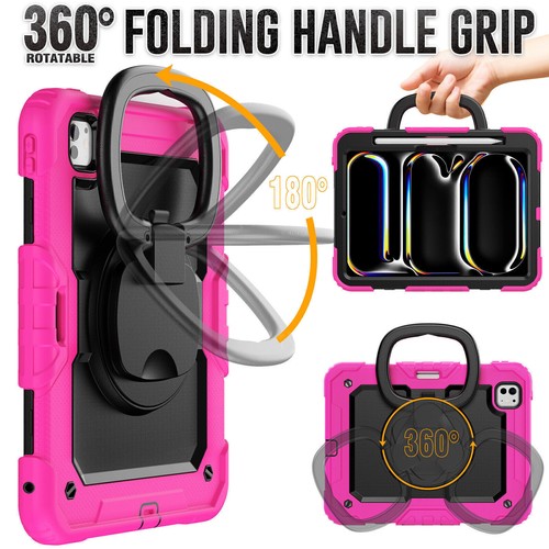 For iPad Air 11" M2 4/5th 10/9/8/7/6th Tablet Shockproof Rugged Stand Case Cover - Picture 156 of 211