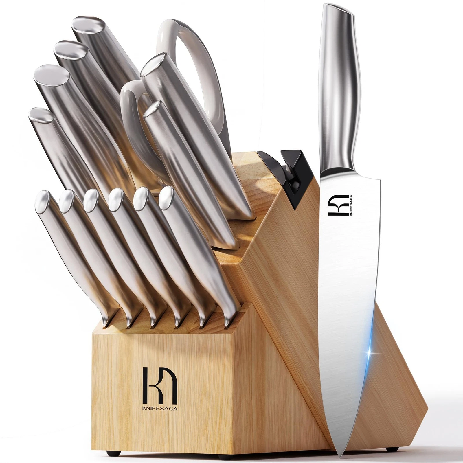 Set, Premium Block Set for Kitchen 14 Pcs UltraSharp Japanese High Carbon Sta...