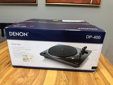 Denon - DP-400 Vinyl Record Turntable Semi-Automatic Analog Black - New