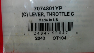 #ad BRIGGS amp; STRATTON 7074801 THROTTLE CONTROL LEVER $58.99