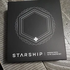 SPACEX -STARSHIP  MISSION PATCH  10 COASTER SET