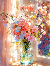 Diamond Painting Kits for Adults, Flower DIY 5D 8x12 Inches, flowers
