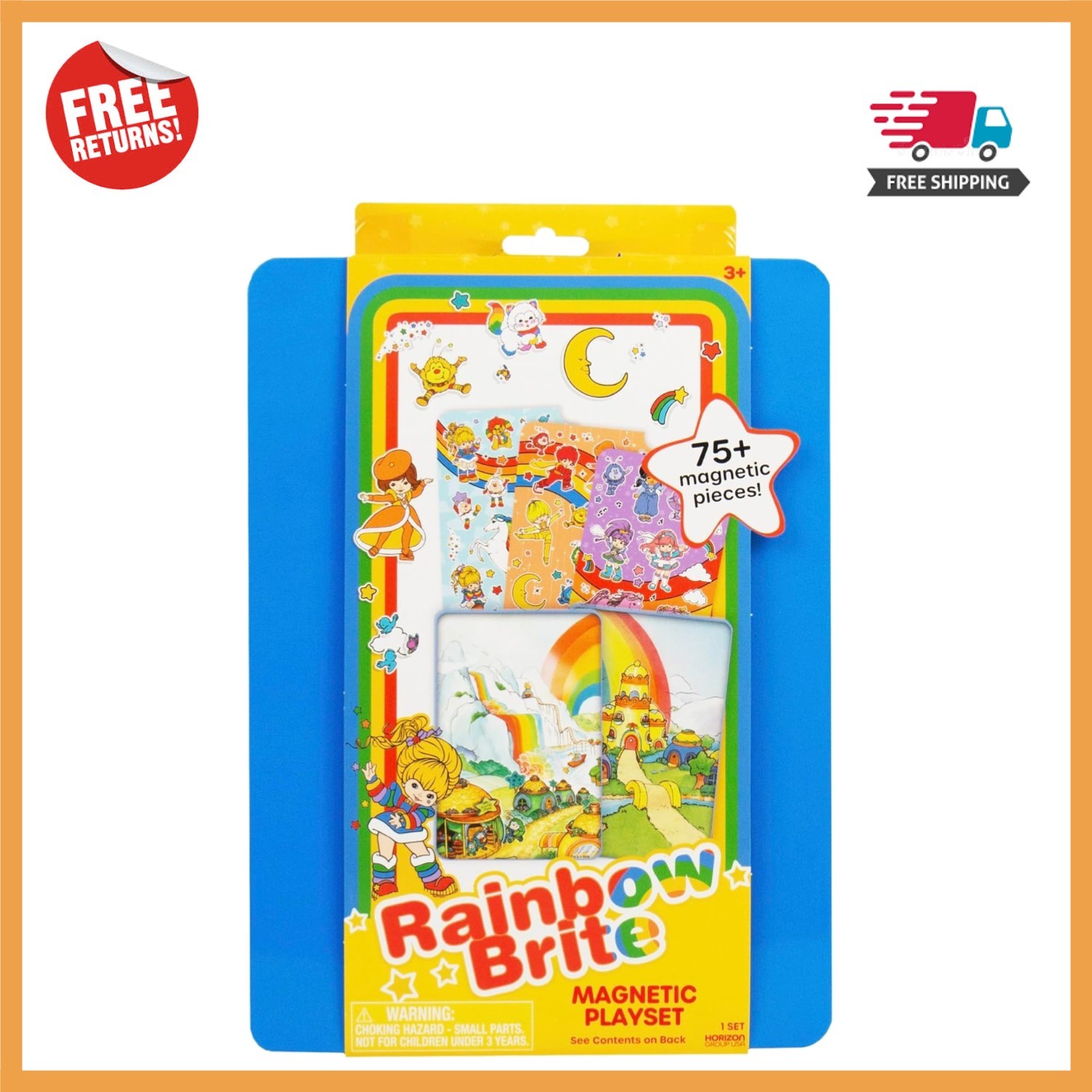 Rainbow Brite Magnetic Playset - 75 Characters in Reusable Storage Tin