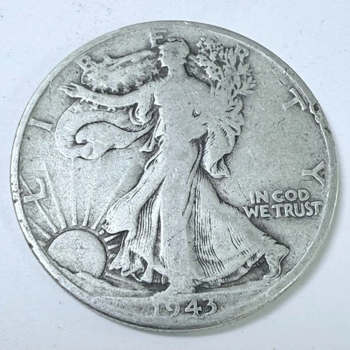 1943-D 50C Walking Liberty Half Dollar 90% Silver Very Good Details #4537