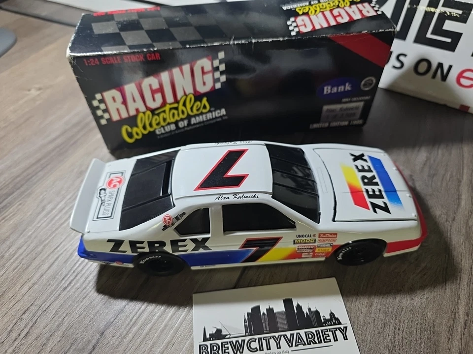 1995 Alan Kulwicki '89 Zerex 1/24 acción RCCA negro victoria. Coche diecast Bank NASCAR Foto 3 de 4