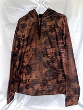 AND1 Brown Camo Boy's Long Sleeve Sweatshirt Size Small w/Hood & Pocket