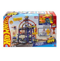Hot Wheels City Mega Garage Parkhaus Rennbahn Mit Giga Looping Auto Helikopter