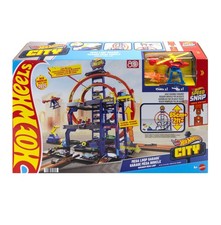 HOT WHEELS City Mega Garage Parkhaus Rennbahn mit Giga Looping Auto Helikopter