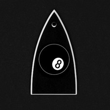 GUITAR TRUSS ROD COVER - Engraved Etched - ESP LTD - 8-BALL Eight Pool - Black