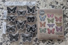 Tim Holtz Stampers Anonymous "FLUTTER" Stamp Set  Matching Dies MSRP 73
