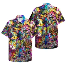 Colorful Cat In The World Hawaiian Shirt Unisex Adult Hw4702