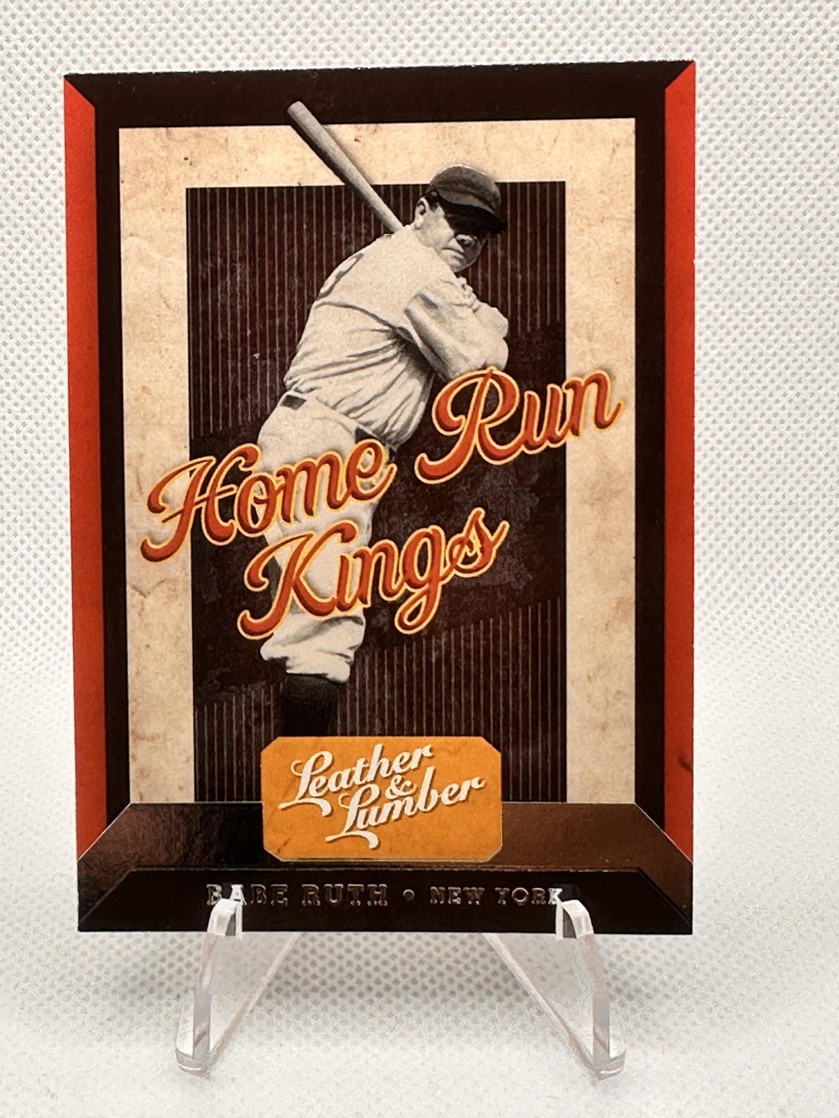 2019 Panini Leather & Lumber #HRK-1 Babe Ruth Home Run Kings