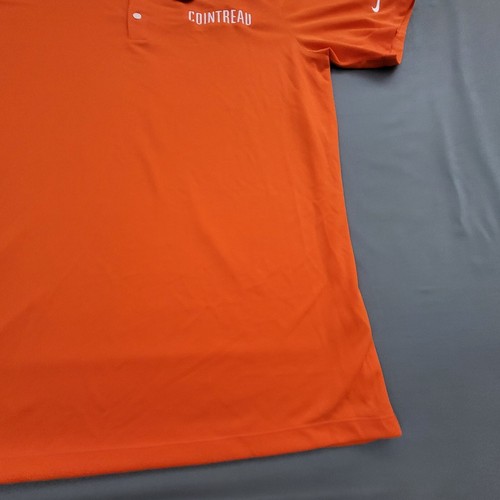 Cointreau Liqueur Nike Shirt Mens Large Short Sleeve Polo Dri Fit Golf Orange * - Picture 5 of 16