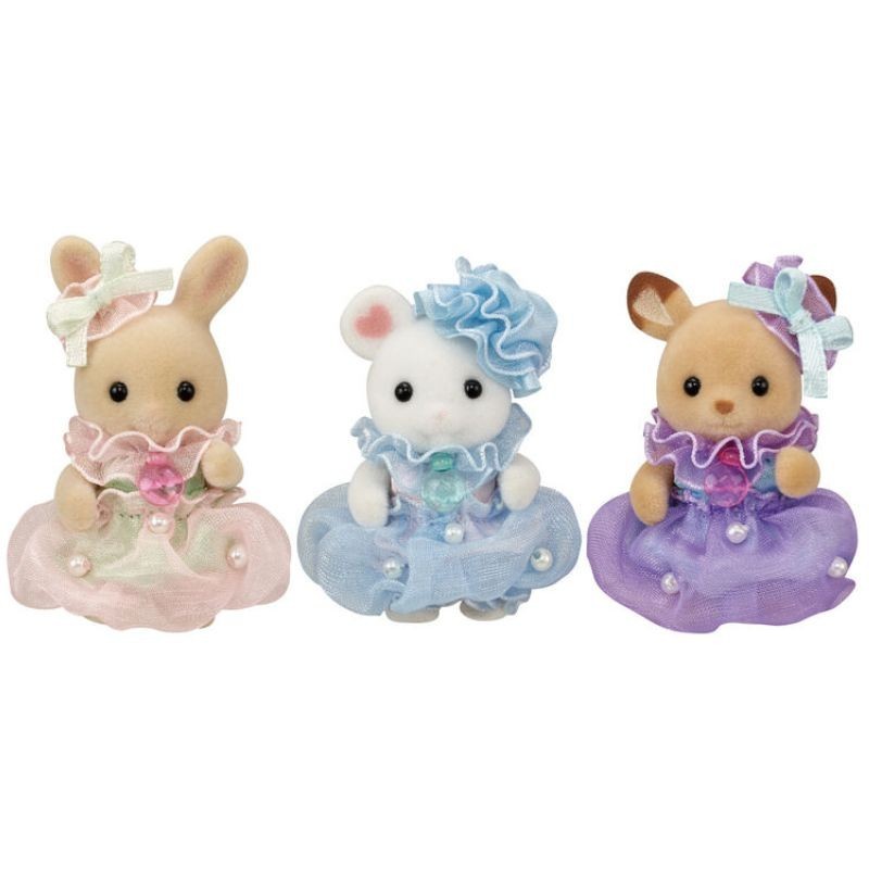 Epoch Sylvanian Families Calico Critters Baby Doll Trio Jerry Fish JAPAN