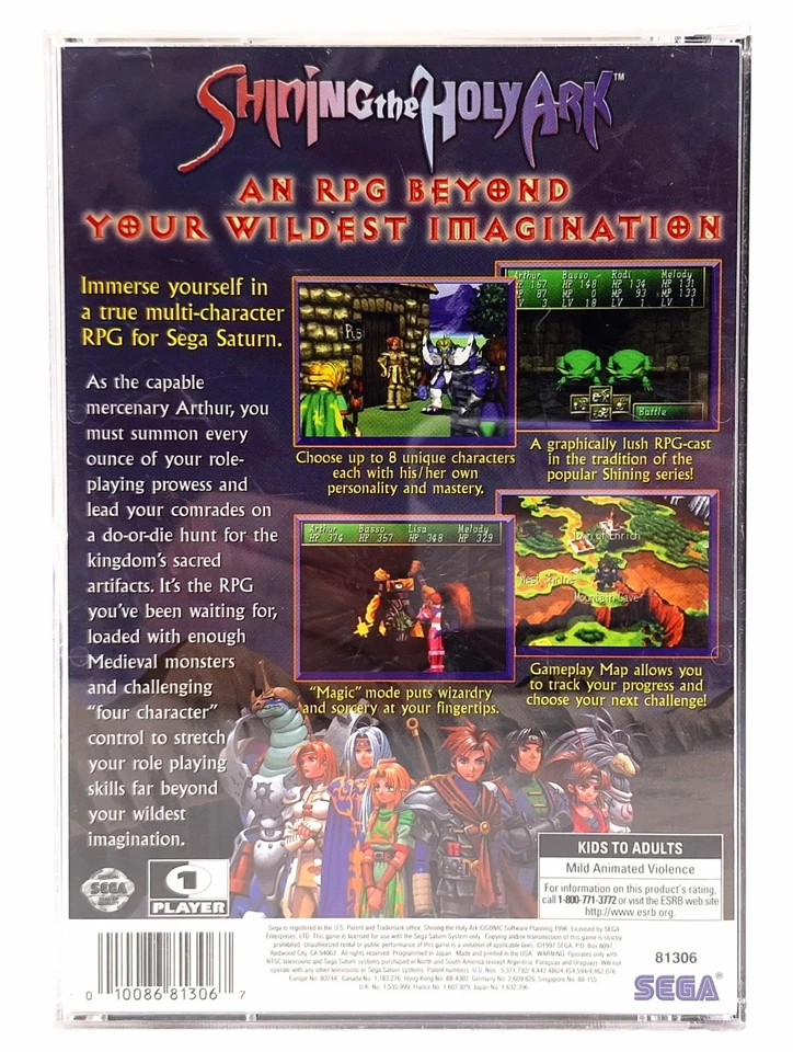 Shining the Holy Ark (Sega Saturn, 1997) CIB Complete W/ Manual & Original Foam - Image 3 of 4