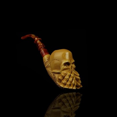 I DONT SEE-DONT KNOW -DONT HEAR Pipe Set Block Meerschaum-NEW Handmade CASE#1649