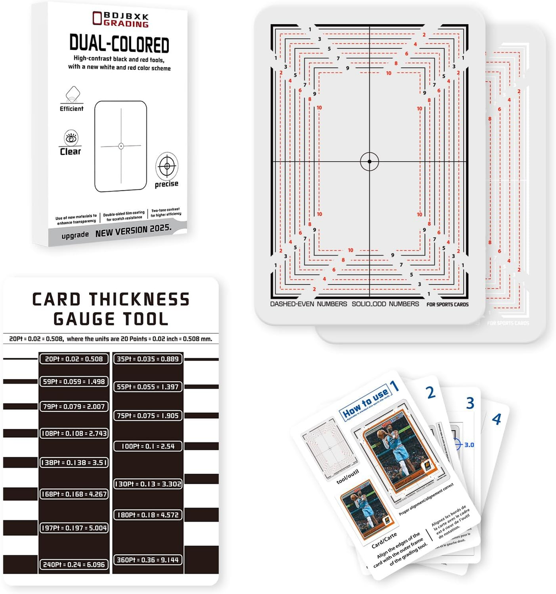 BDJBXK Card Centering Grading Tool, Sports Cards Grading Kit, Thickness | eBay BDJBXK Card Centering Grading Tool, Sports Cards Grading Kit, Thickness | eBay