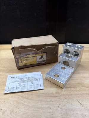 Ilsco PB3-600-2N Aluminum Panelboard Lug Dual Rated 600KCMIL - 2 New In Box