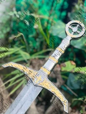Templar Knight Sword Damascus Medieval Crusader Display Christmas Gift For Him