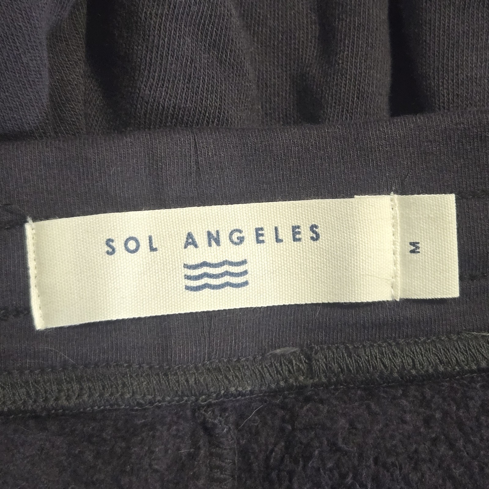 Sol Angeles Mens Black Waves Fleece Shorts Medium Surf Travel Coastal ...