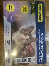 PetSafe ScoopFree Crystal Disposable Cat Litter Trays, Lavender, Silica Crystals